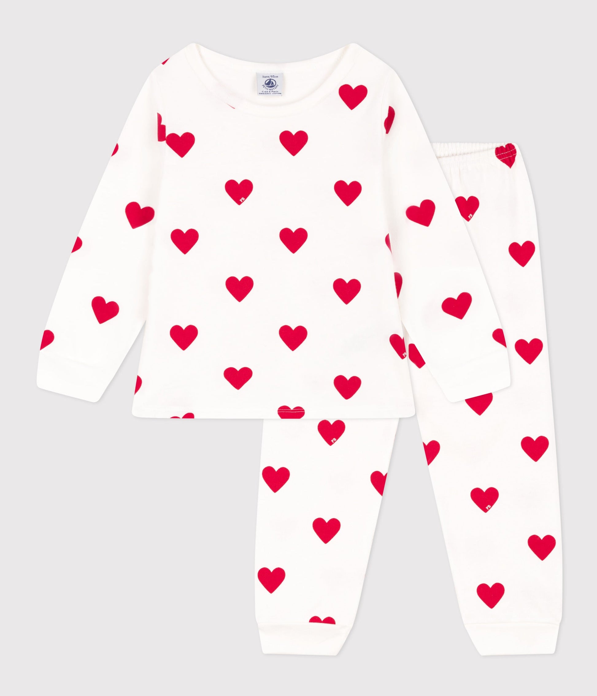 Pyjama cœur en molleton enfant – F