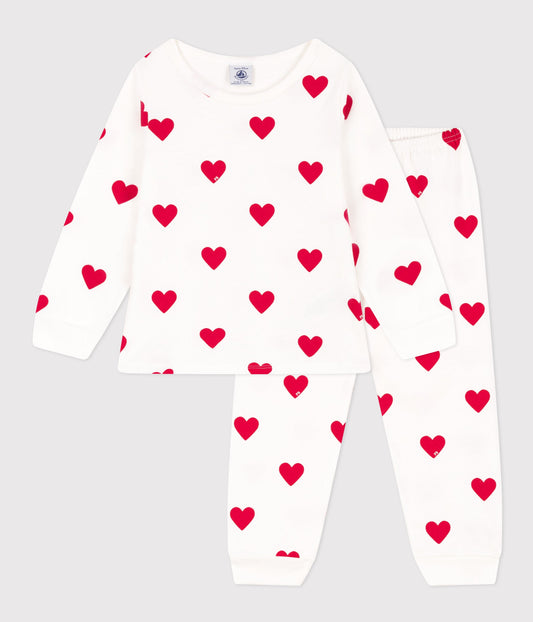Pyjama cœur en molleton enfant – F
