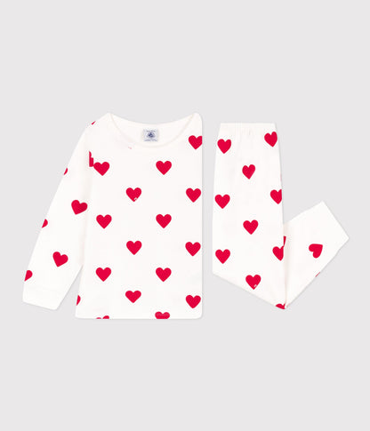 Pyjama cœur en molleton enfant – F