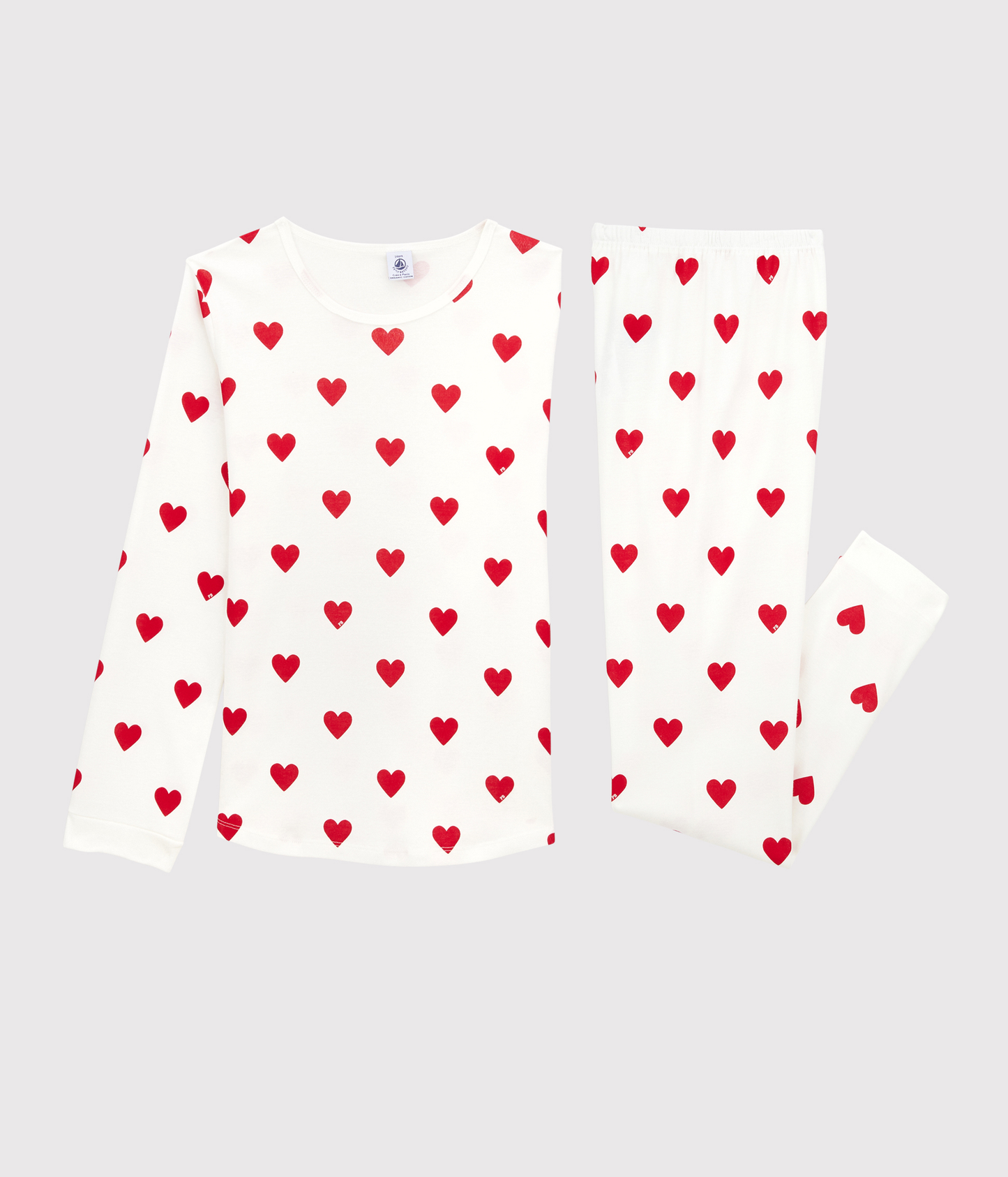 Pyjama fille imprimé cœurs en côte – Z