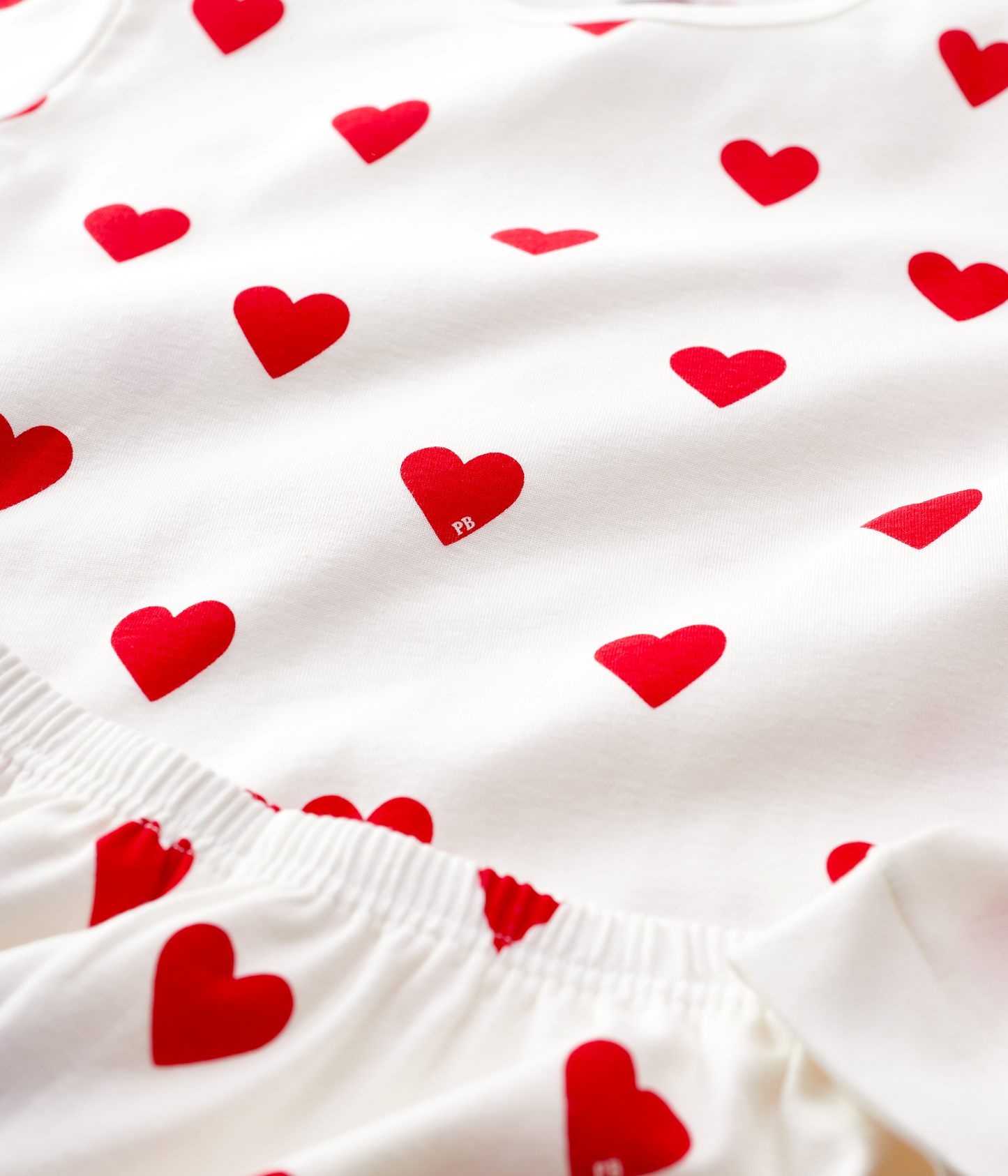 Pyjama fille imprimé cœurs en côte – Z