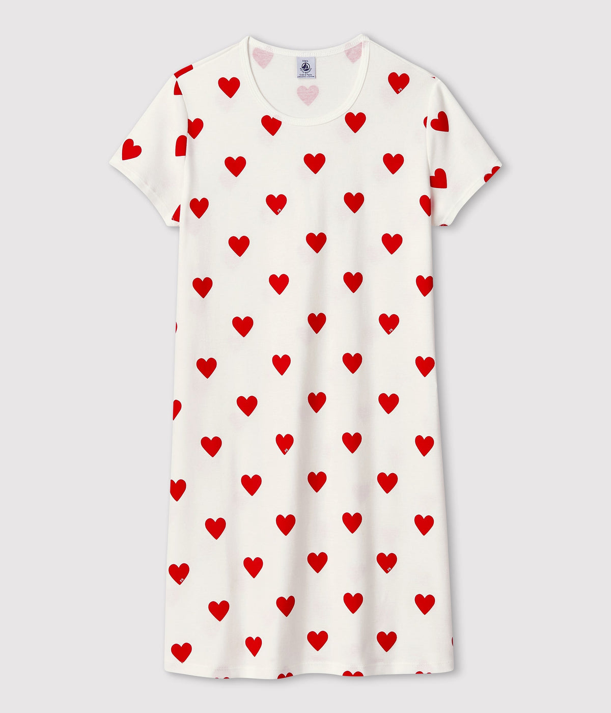 Chemise de nuit cœur fille en coton – F
