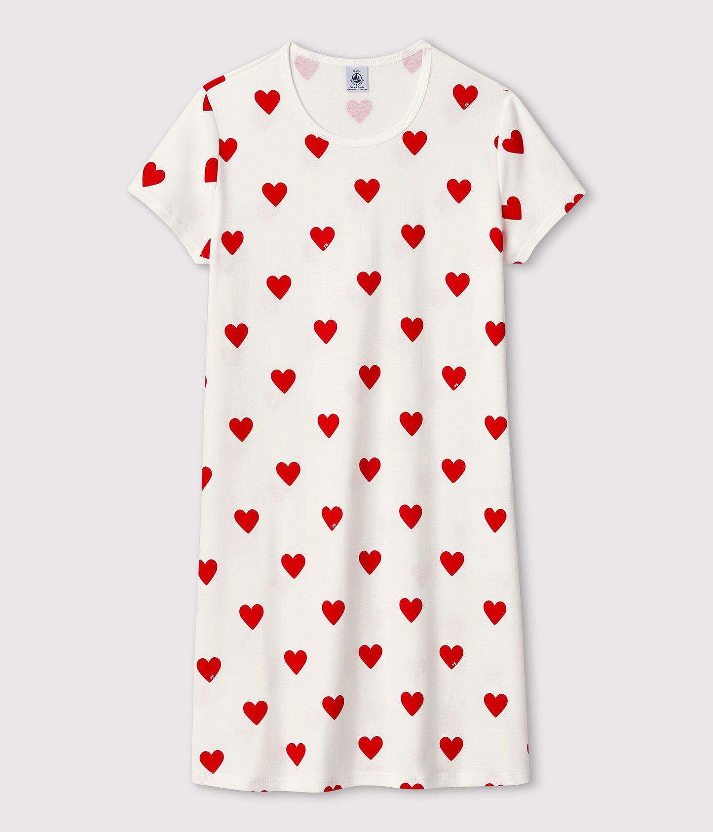 Chemise de nuit cœur fille en coton – F