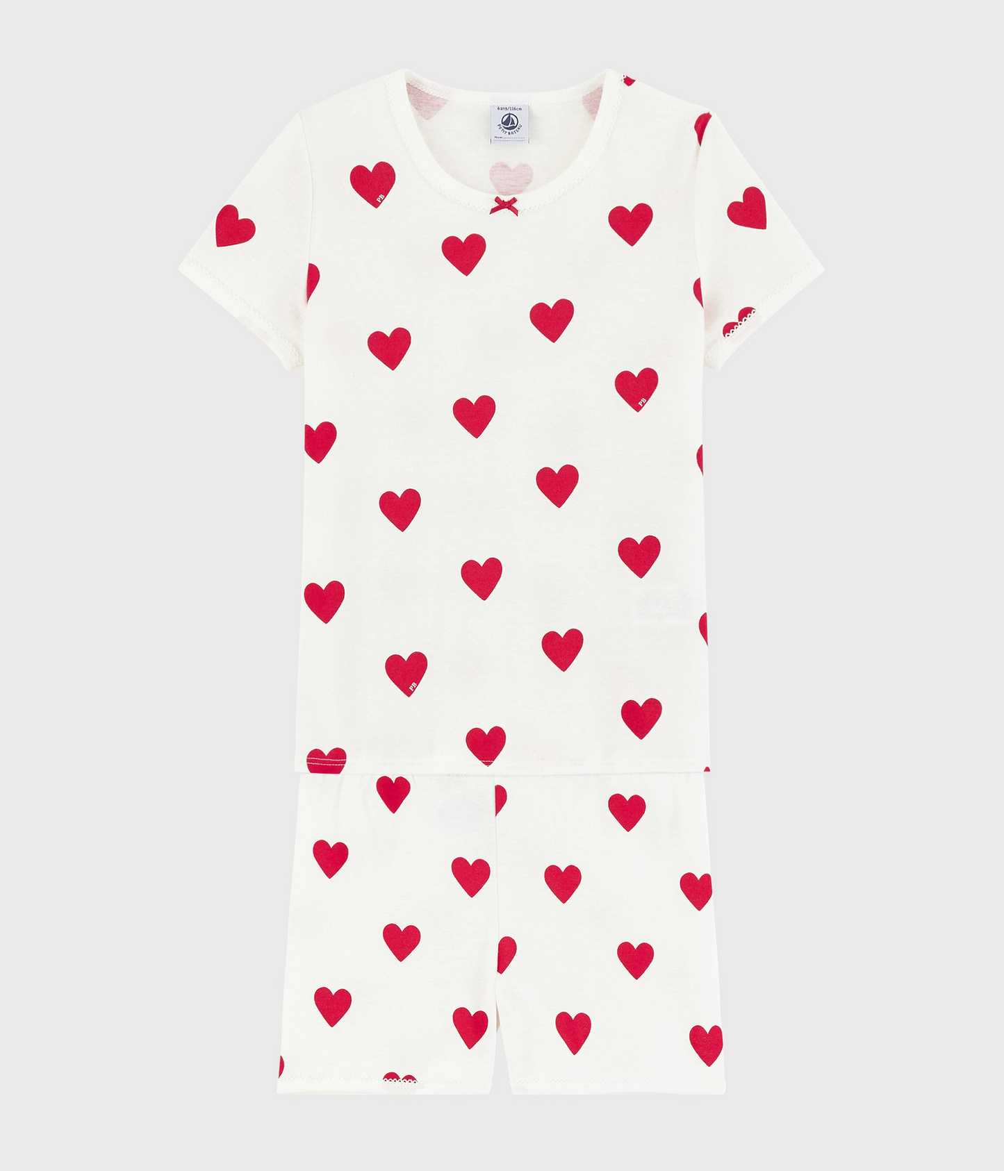 Pyjacourt cœur petite fille en coton – F