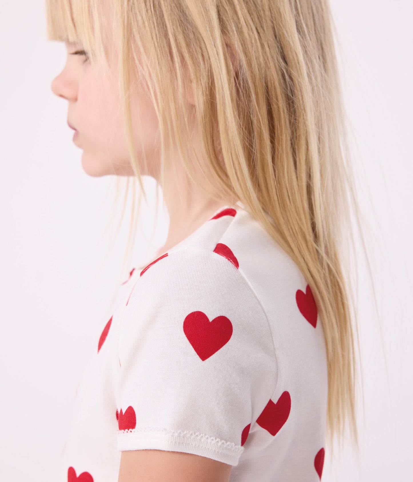 Pyjacourt cœur petite fille en coton – J
