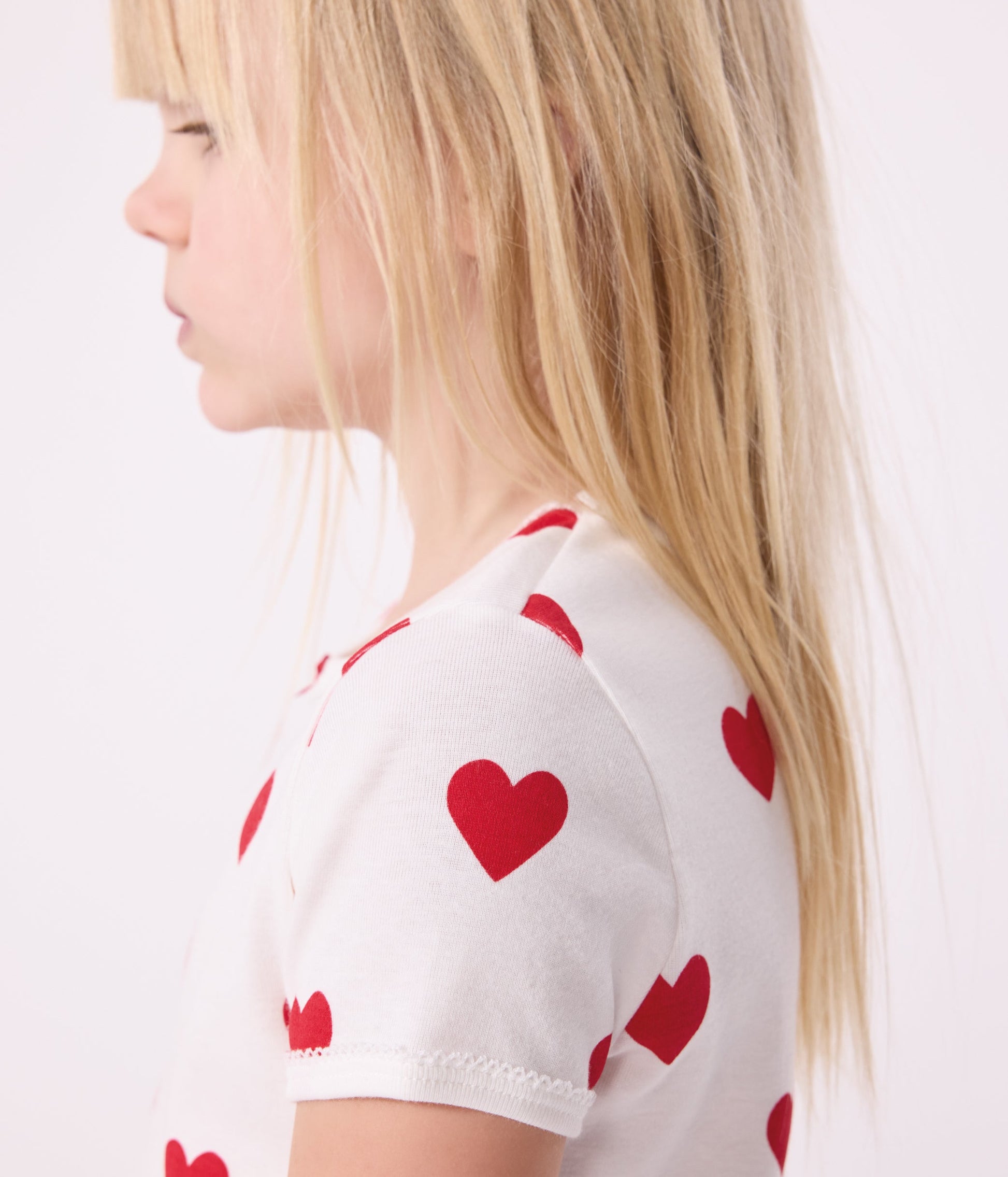 Pyjacourt cœur petite fille en coton – J