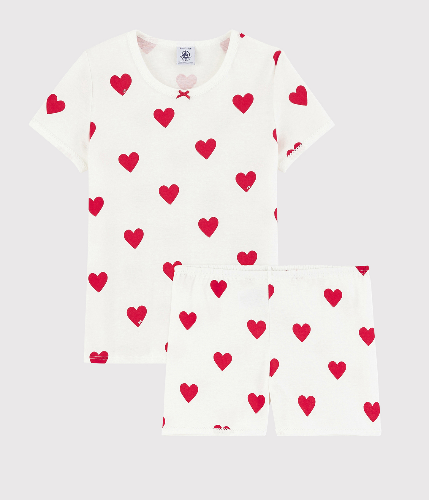 Pyjacourt cœur petite fille en coton – Z