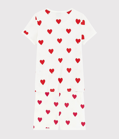 Pyjacourt cœur petite fille en coton – Z