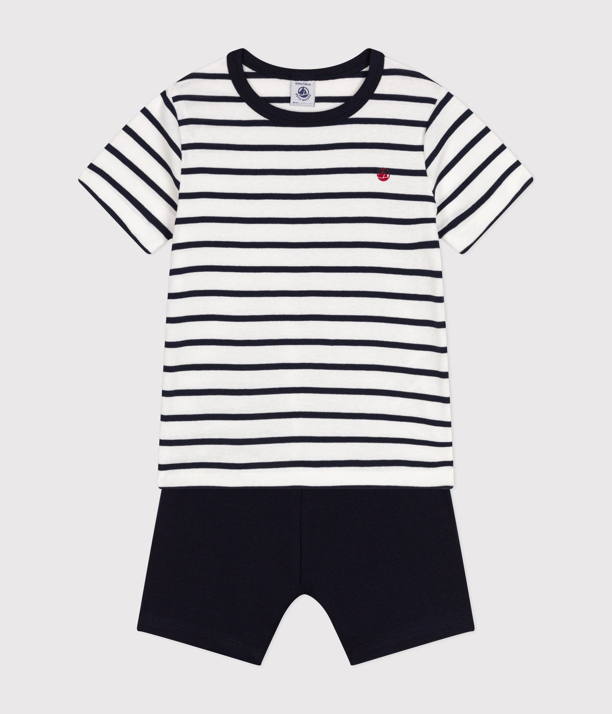 Pyjacourt marinière petit garçon en coton – F