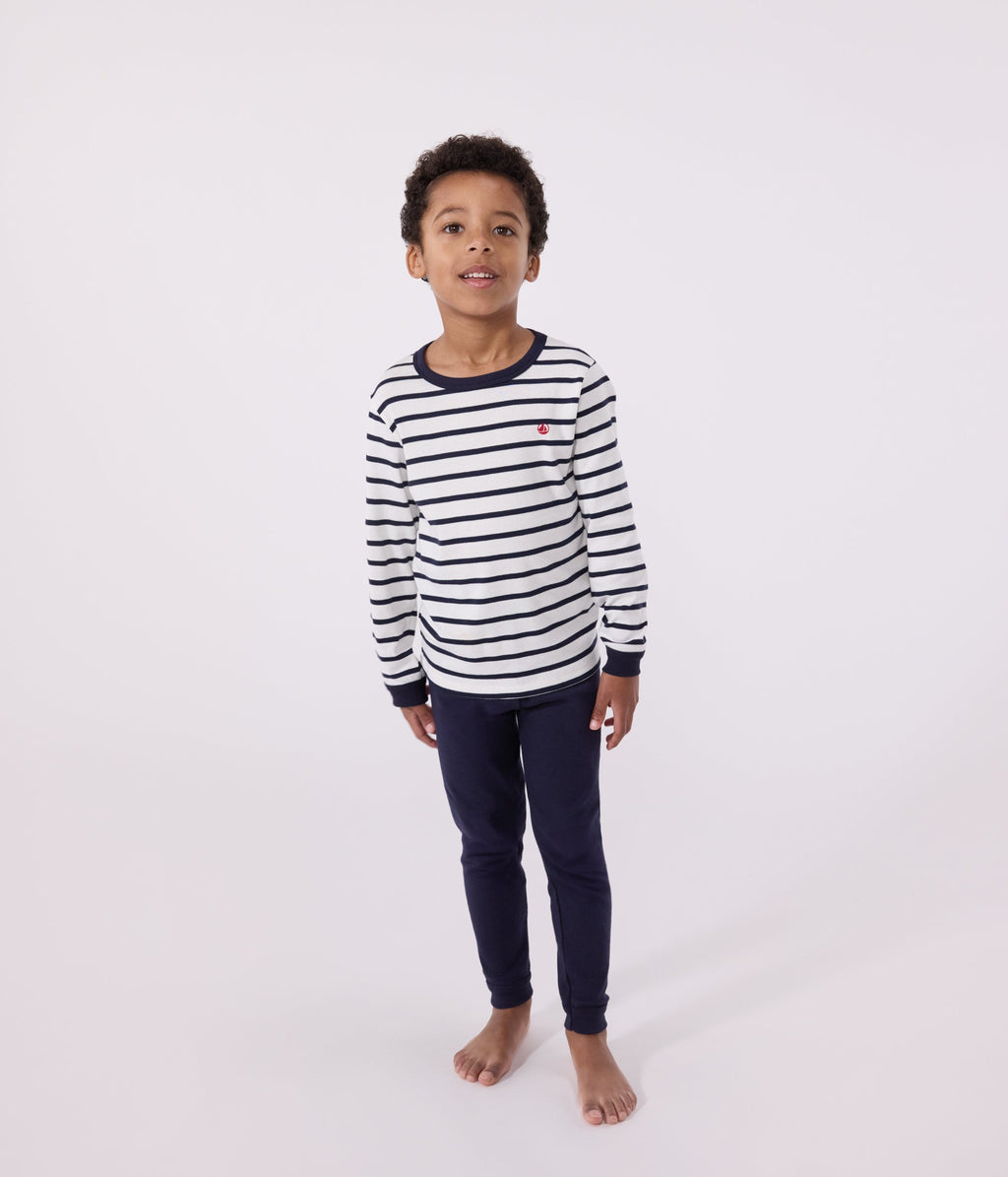 Pyjama marinière petit garçon en coton – J