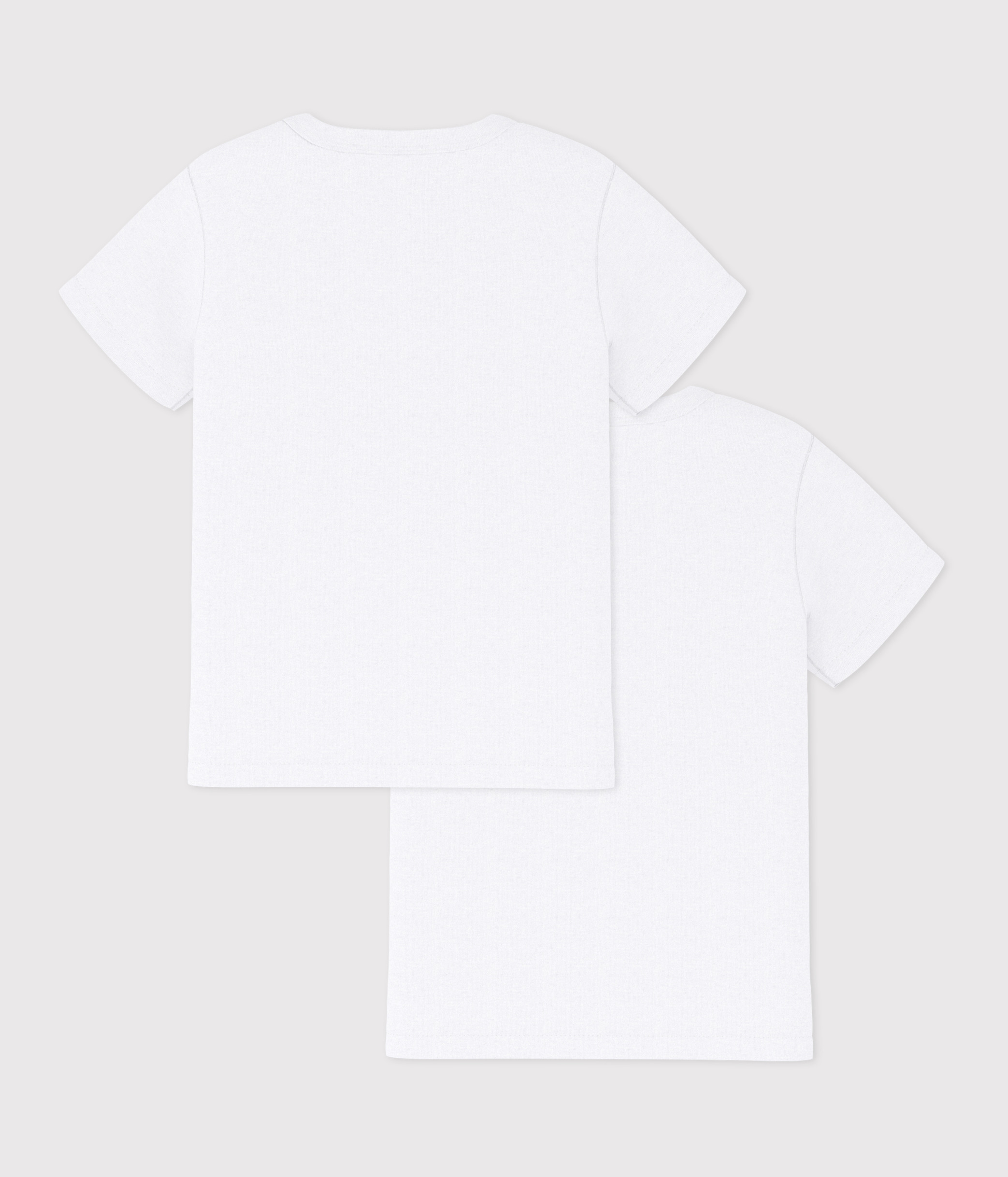 Lot de 2 tee-shirts manches courtes blancs garçon – D