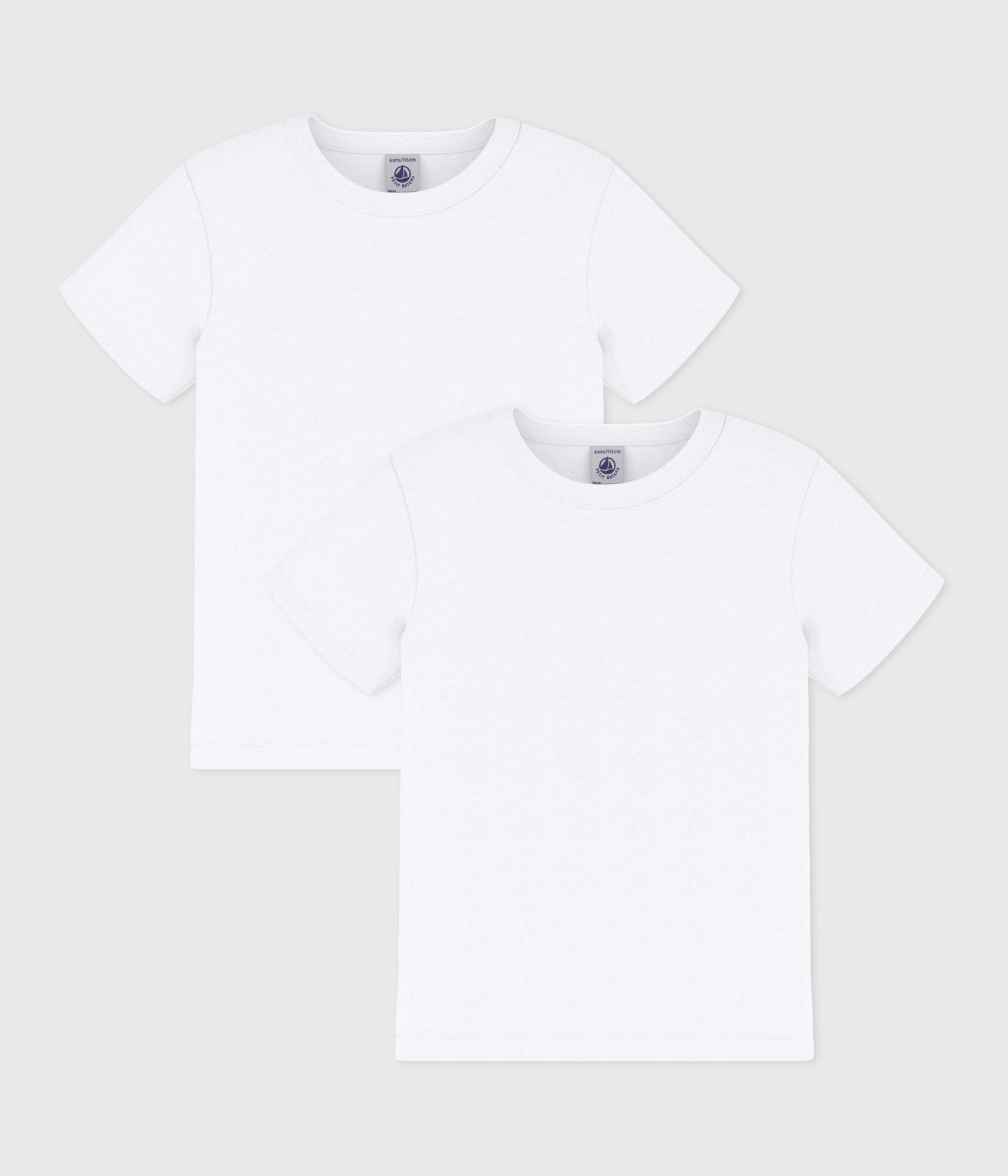 Lot de 2 tee-shirts manches courtes blancs garçon – F
