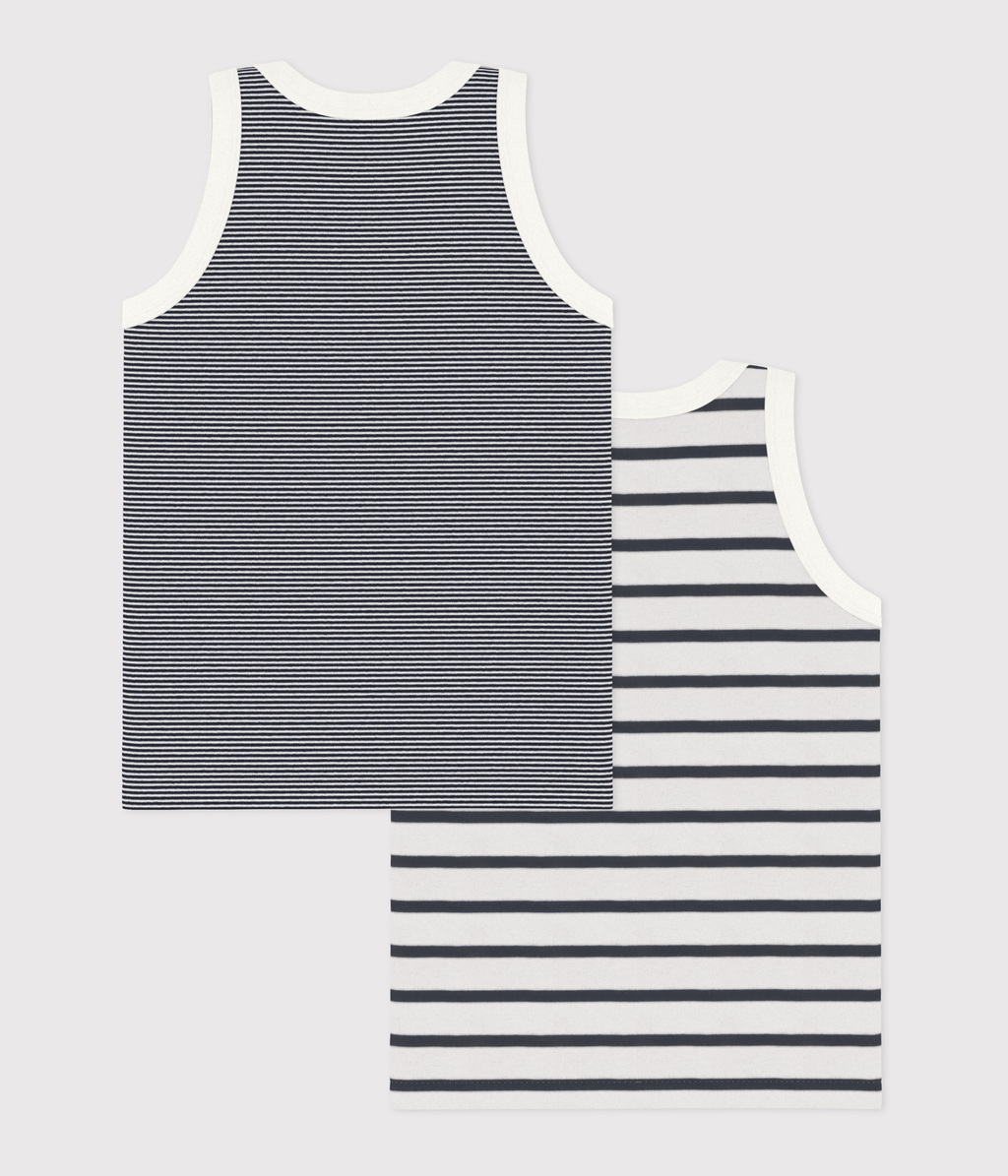 Lot de 2 débardeurs rayés petit garçon – D