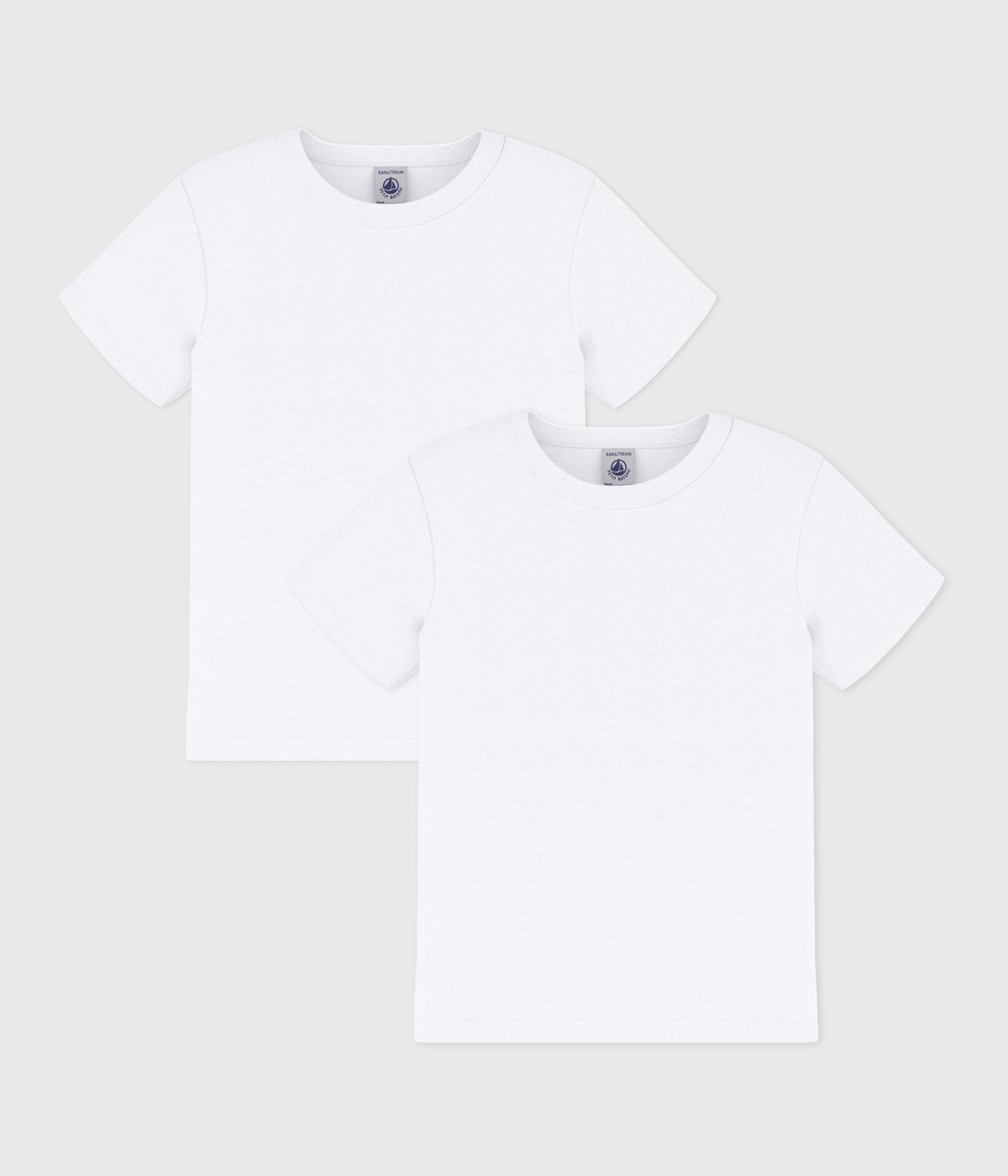 Lots de 2 tee-shirts manches courtes blancs petit garçon – F