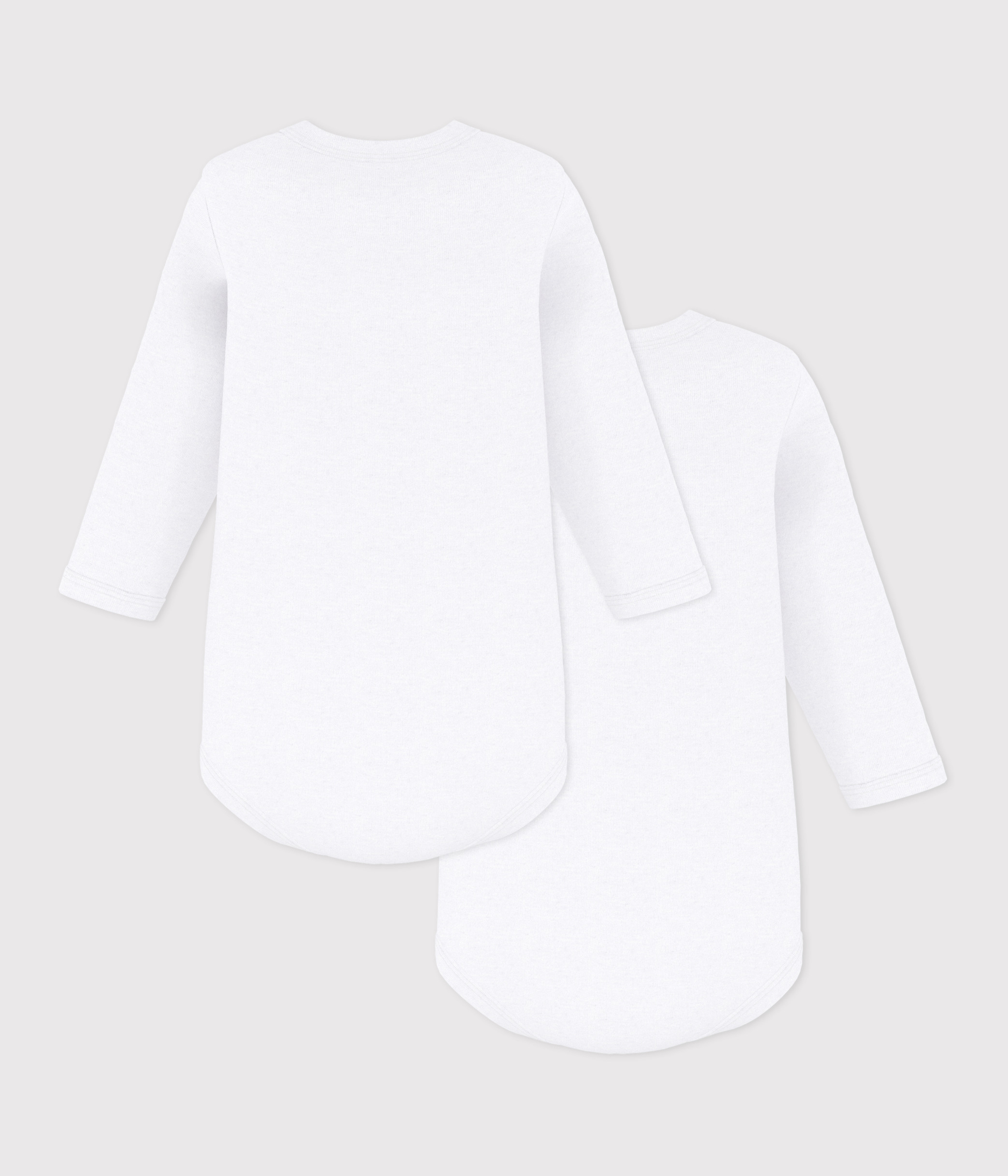 Lot de 2 bodies blancs manches longues bébé – D