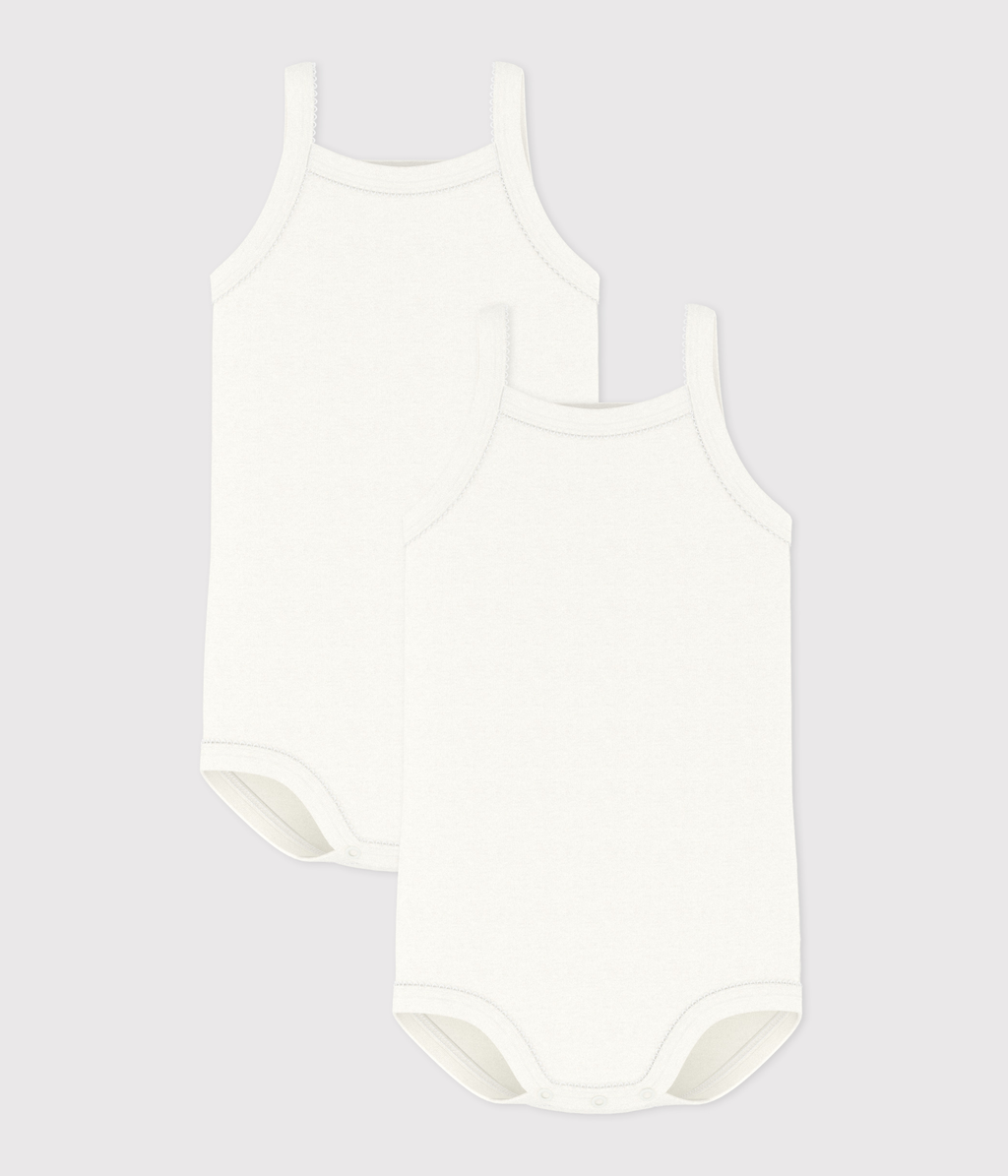 Lot de 2 bodies à bretelles bébé fille – F