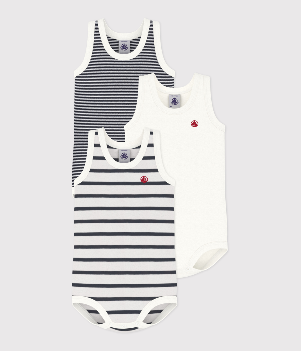 Lot de 3 bodies sans manches bébé – F