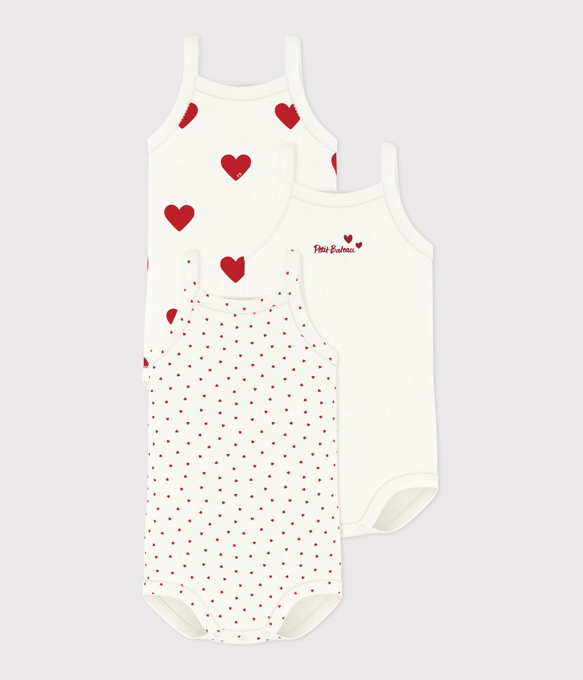 Lot de 3 bodies à bretelles bébé – F