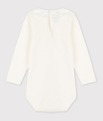 Body manches longues bébé à collerette en coton