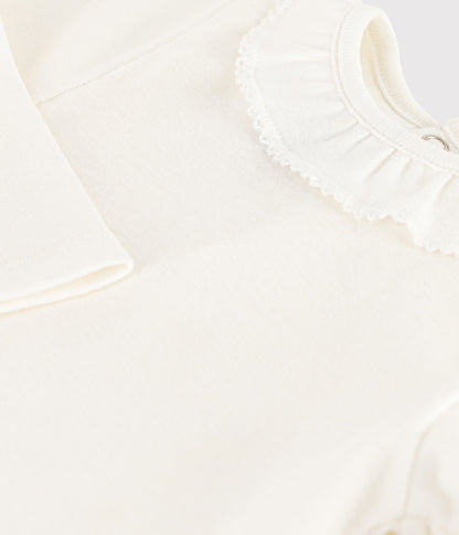 Body manches longues bébé à collerette en coton