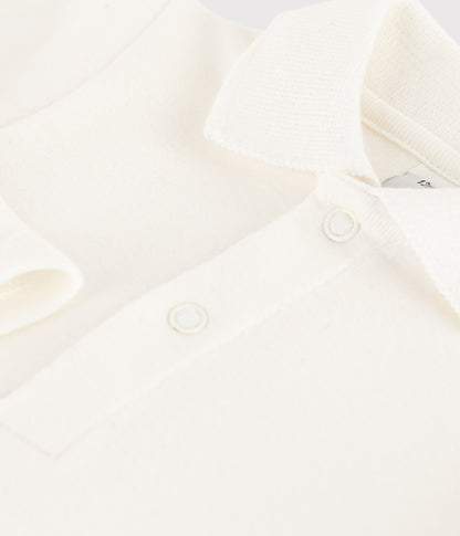 Body manches longues bébé col polo en coton