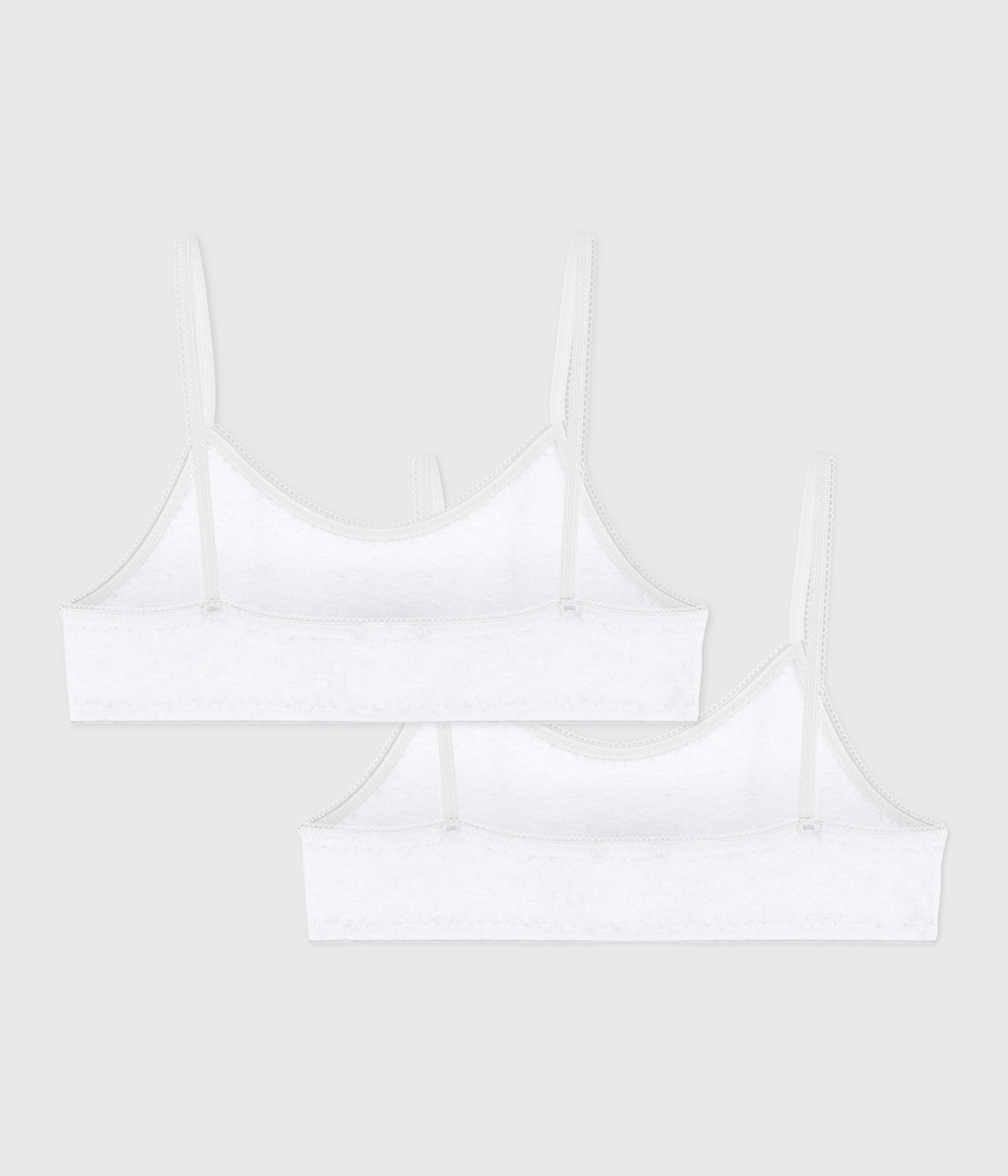 Lot de 2 brassières blanches petite fille – D
