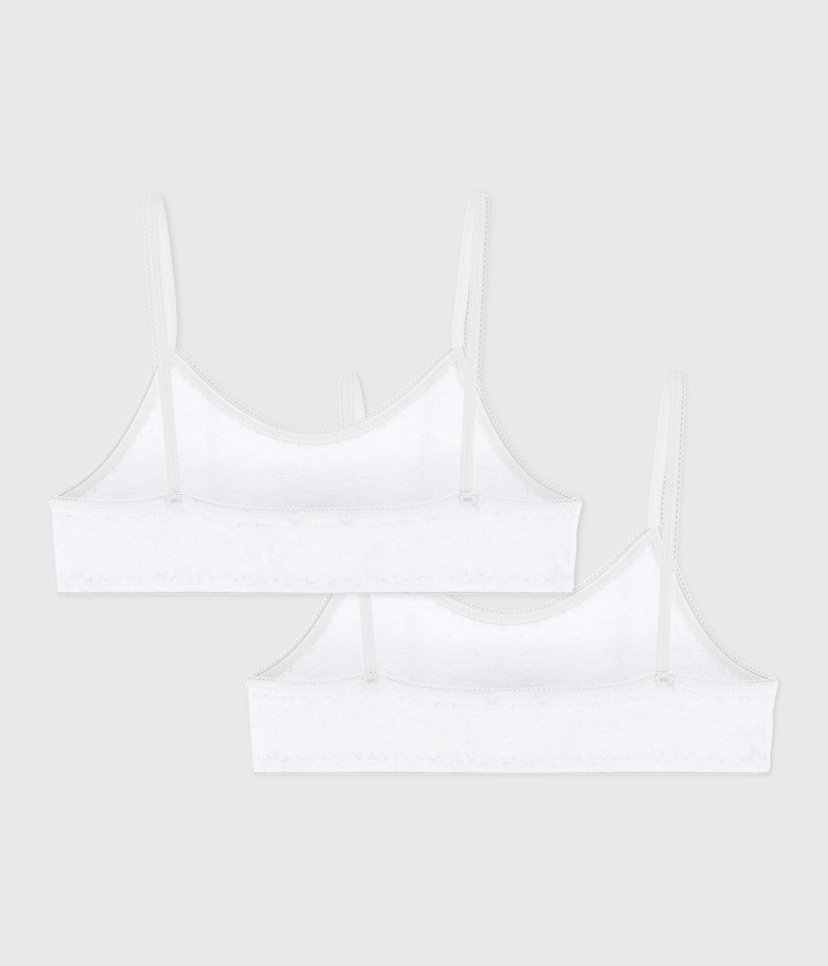 Lot de 2 brassières blanches petite fille – D