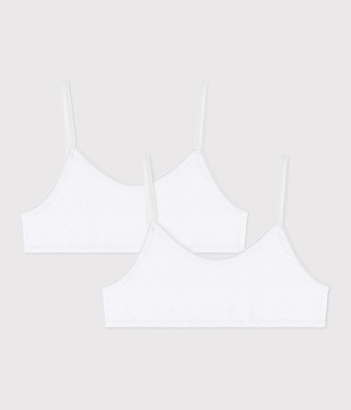 Lot de 2 brassières blanches petite fille – F