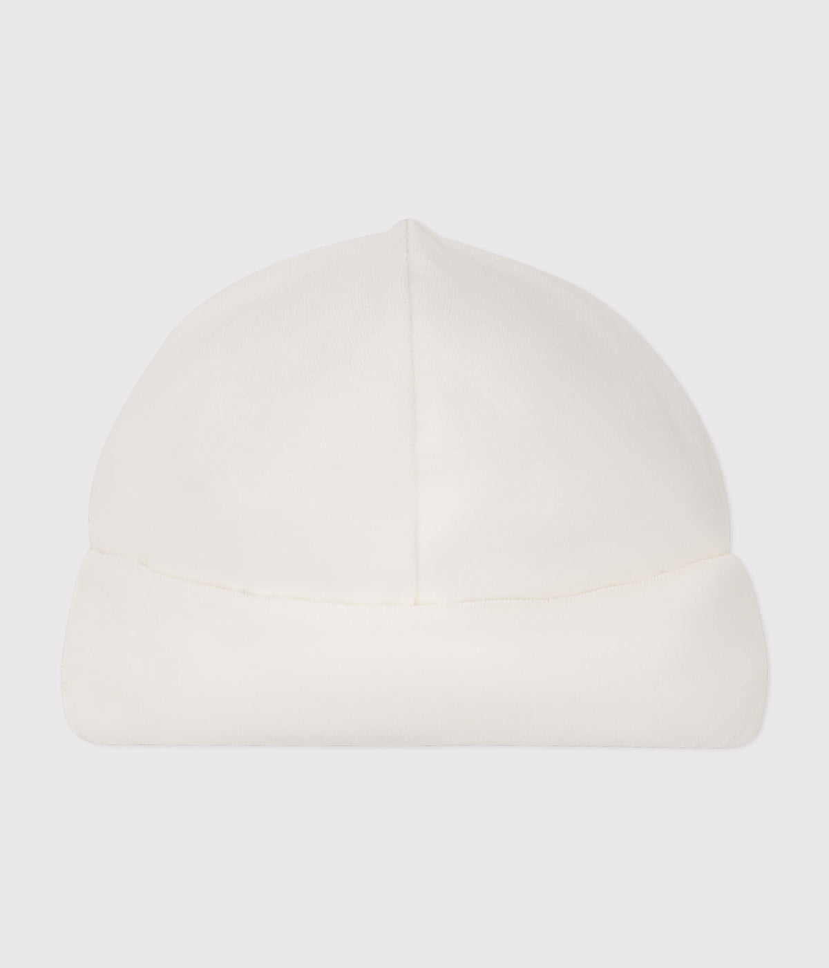 Bonnet naissance bébé en velours uni – D1