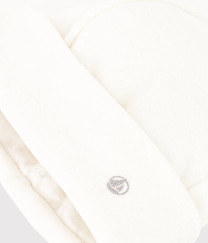 Bonnet naissance bébé en velours uni