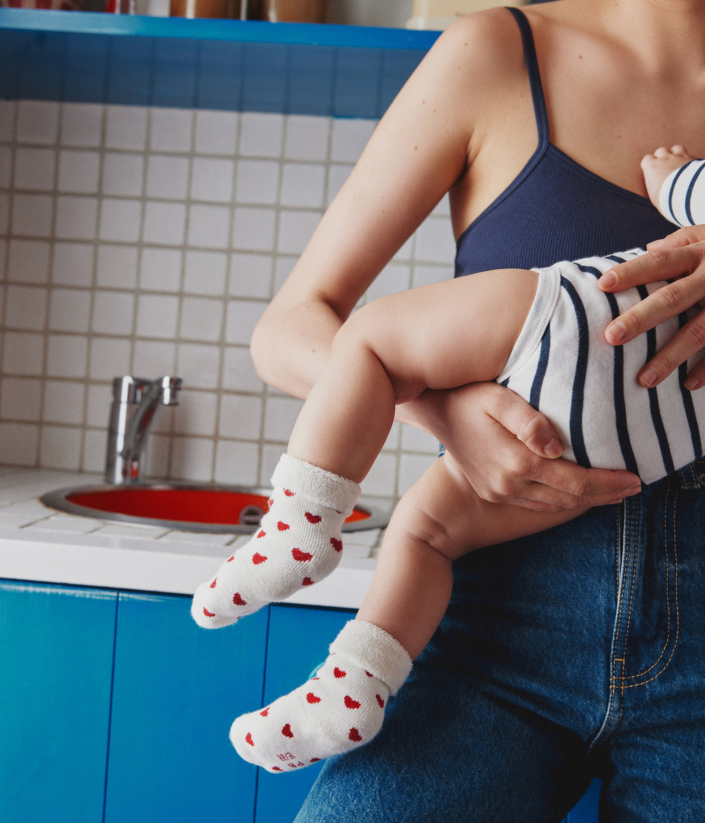 Lot de 2 paires de chaussettes en tricot bébé — porté | Petit Bateau Seraf Genève