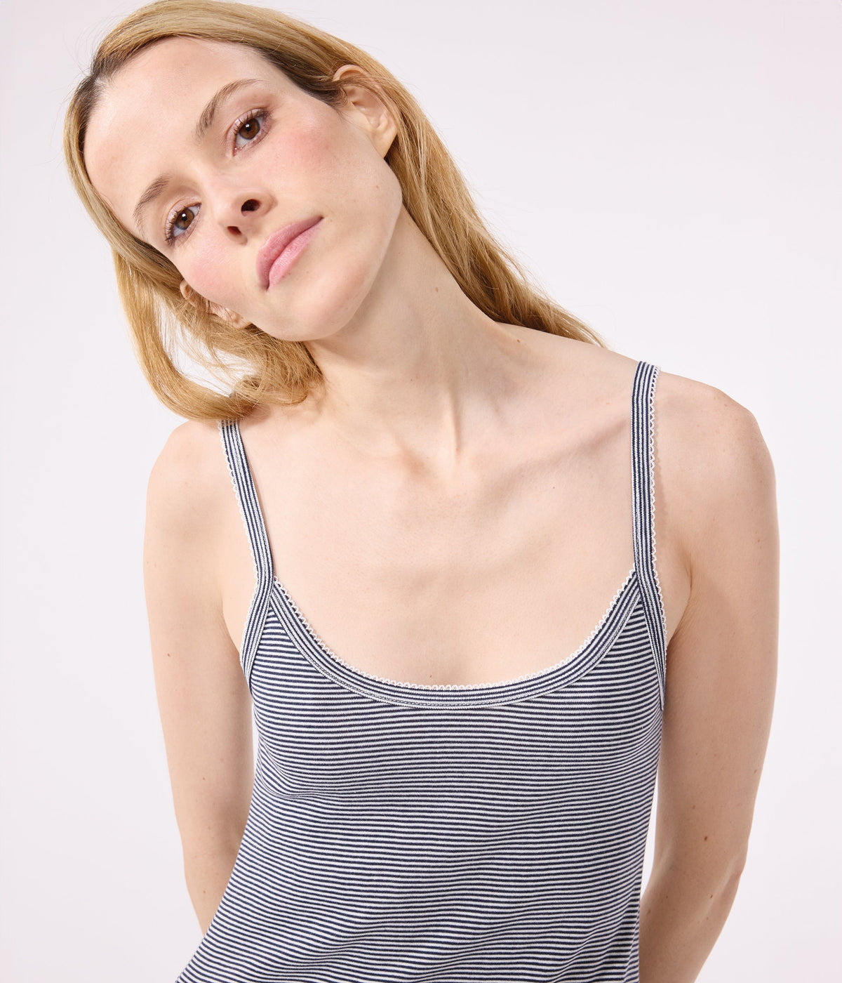 Nuisette en coton rayé femme – J