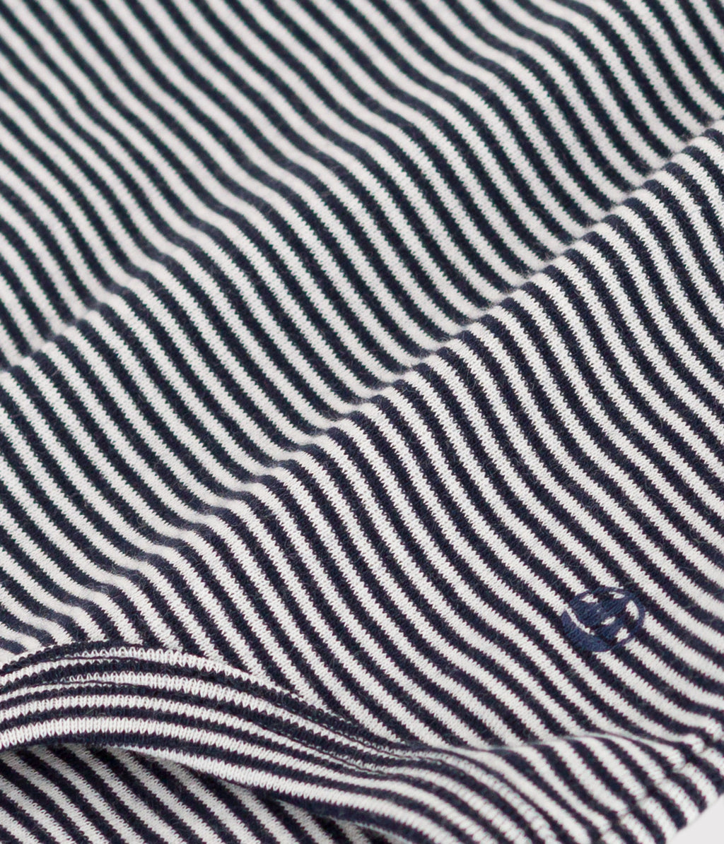 Body manches courtes col polo en coton rayé bébé – Z1