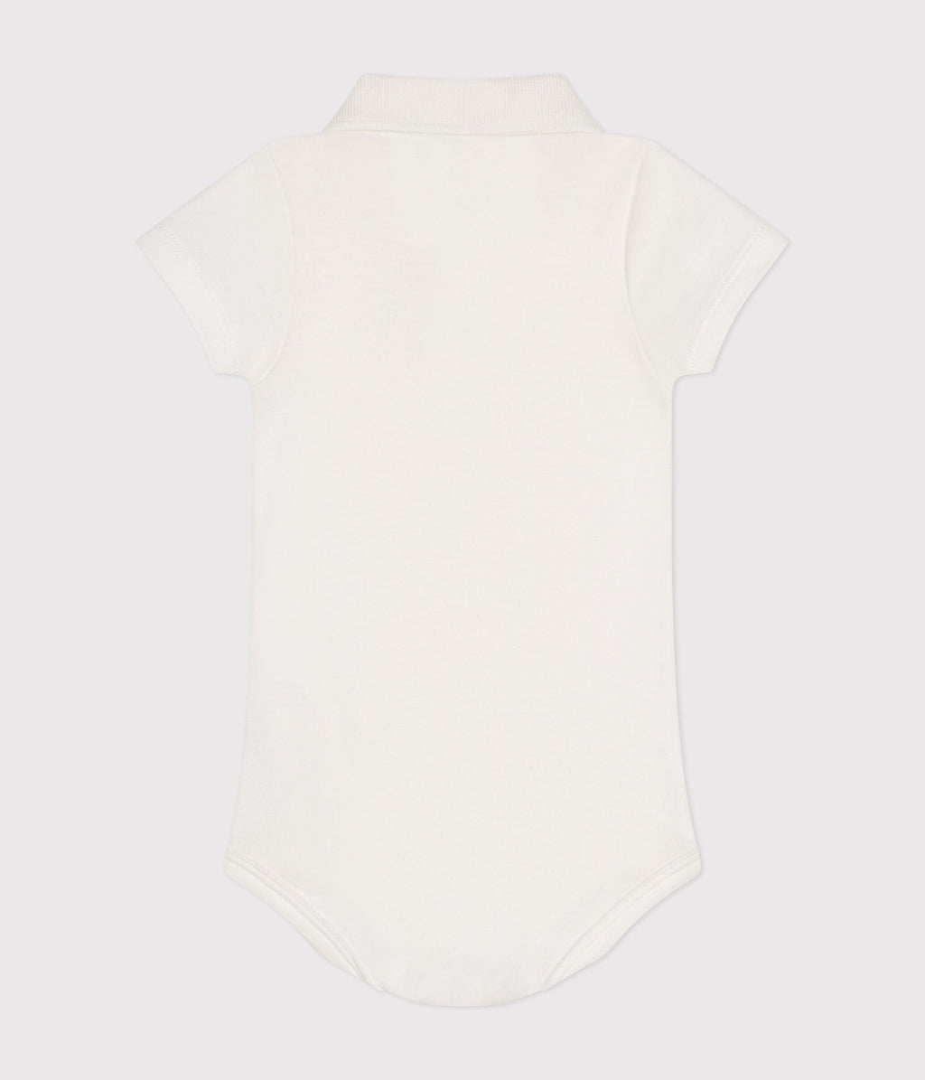 Body manches courtes bébé col polo en coton – D1