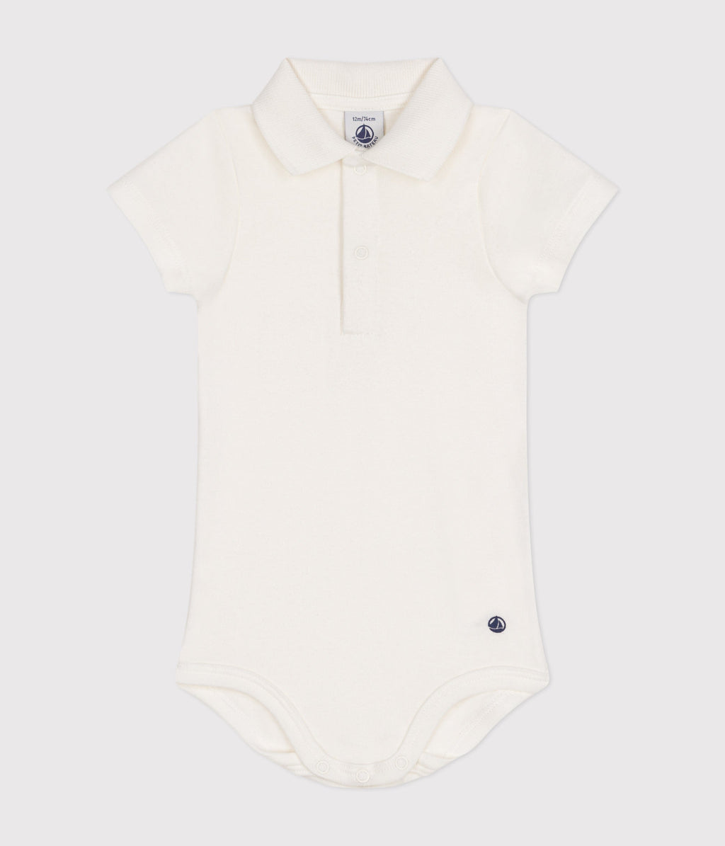 Body manches courtes bébé col polo en coton – F1
