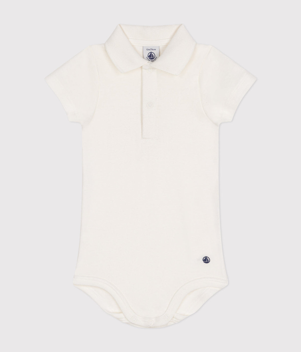 Body manches courtes bébé col polo en coton – F1