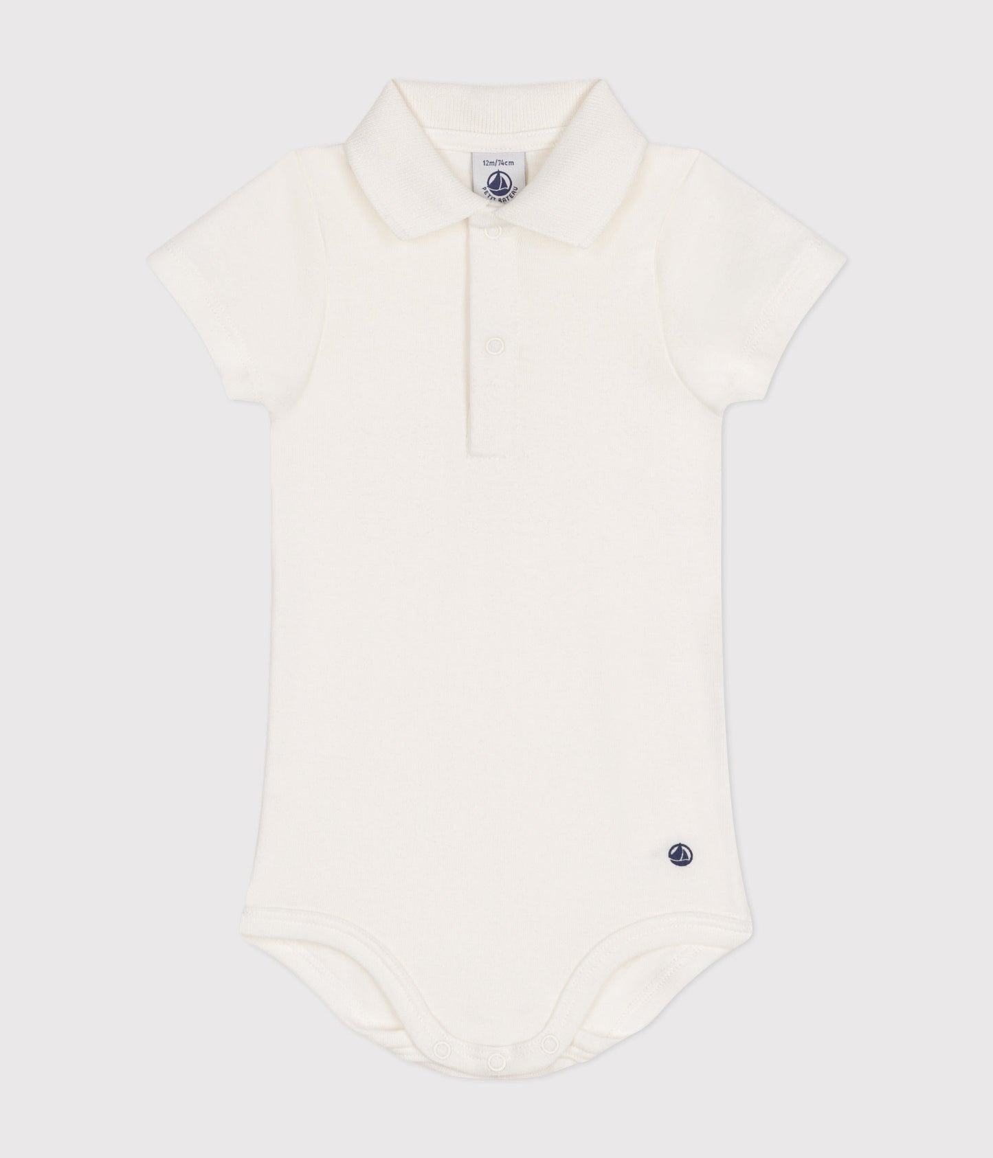Body manches courtes bébé col polo en coton – F1