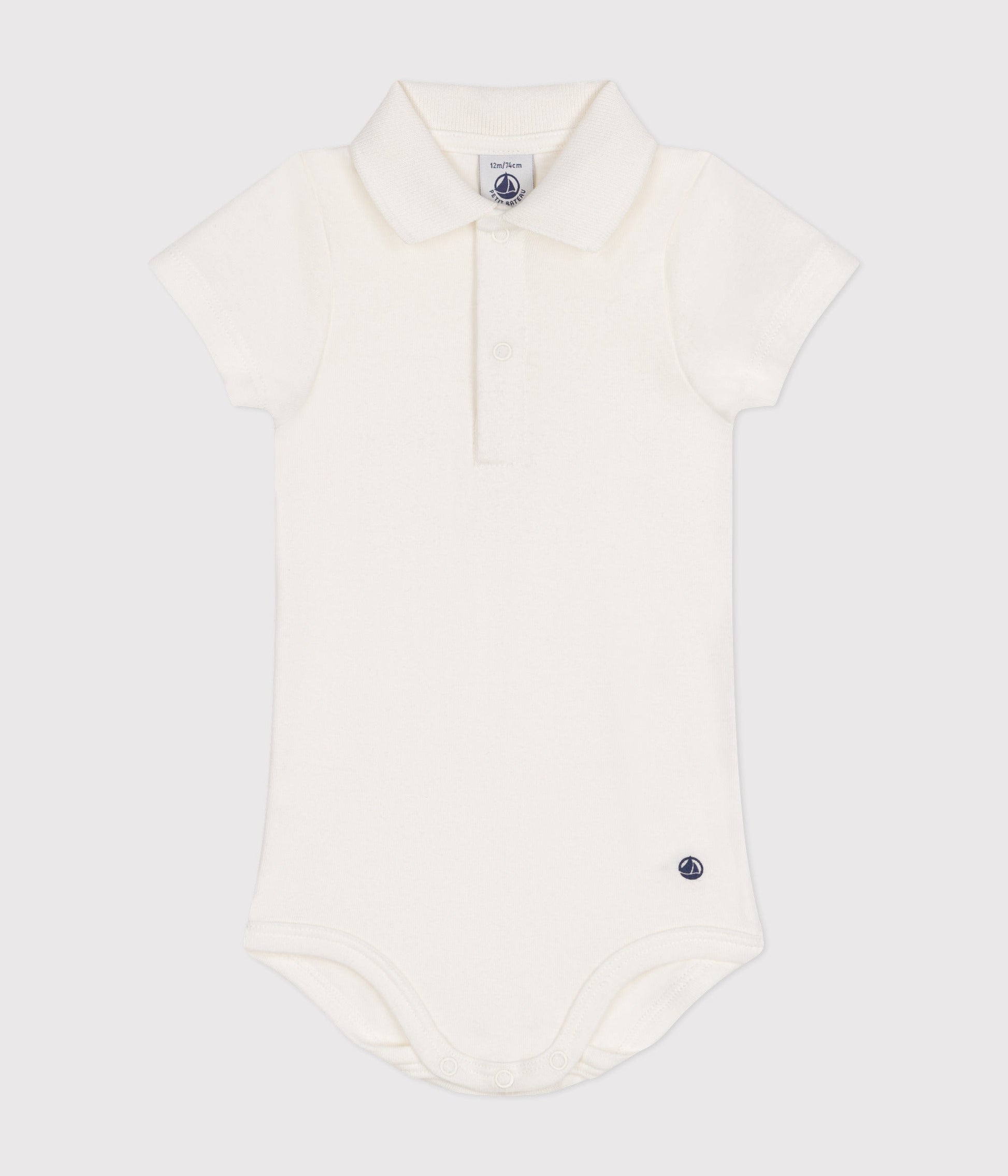 Body manches courtes bébé col polo en coton – F1