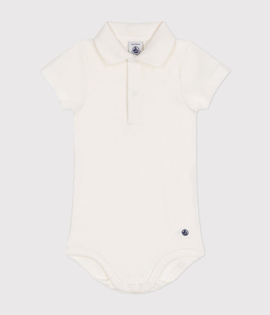 Body manches courtes bébé col polo en coton – F1