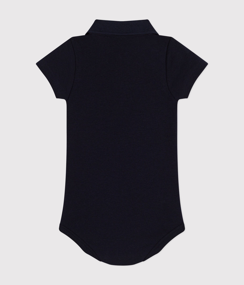 Body manches courtes bébé col polo en coton – D1