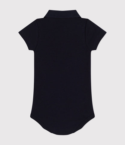 Body manches courtes bébé col polo en coton – D1