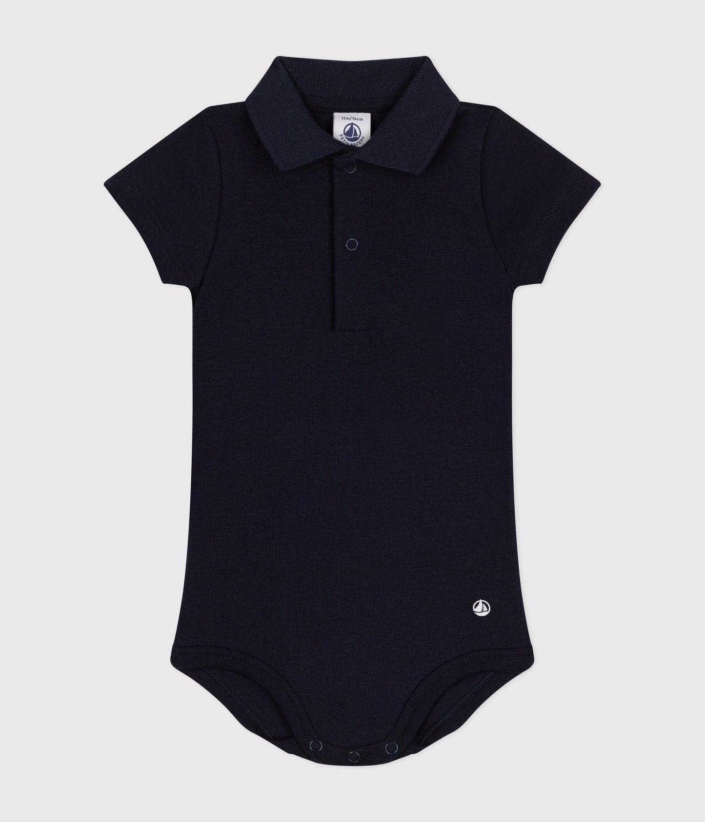 Body manches courtes bébé col polo en coton – F1