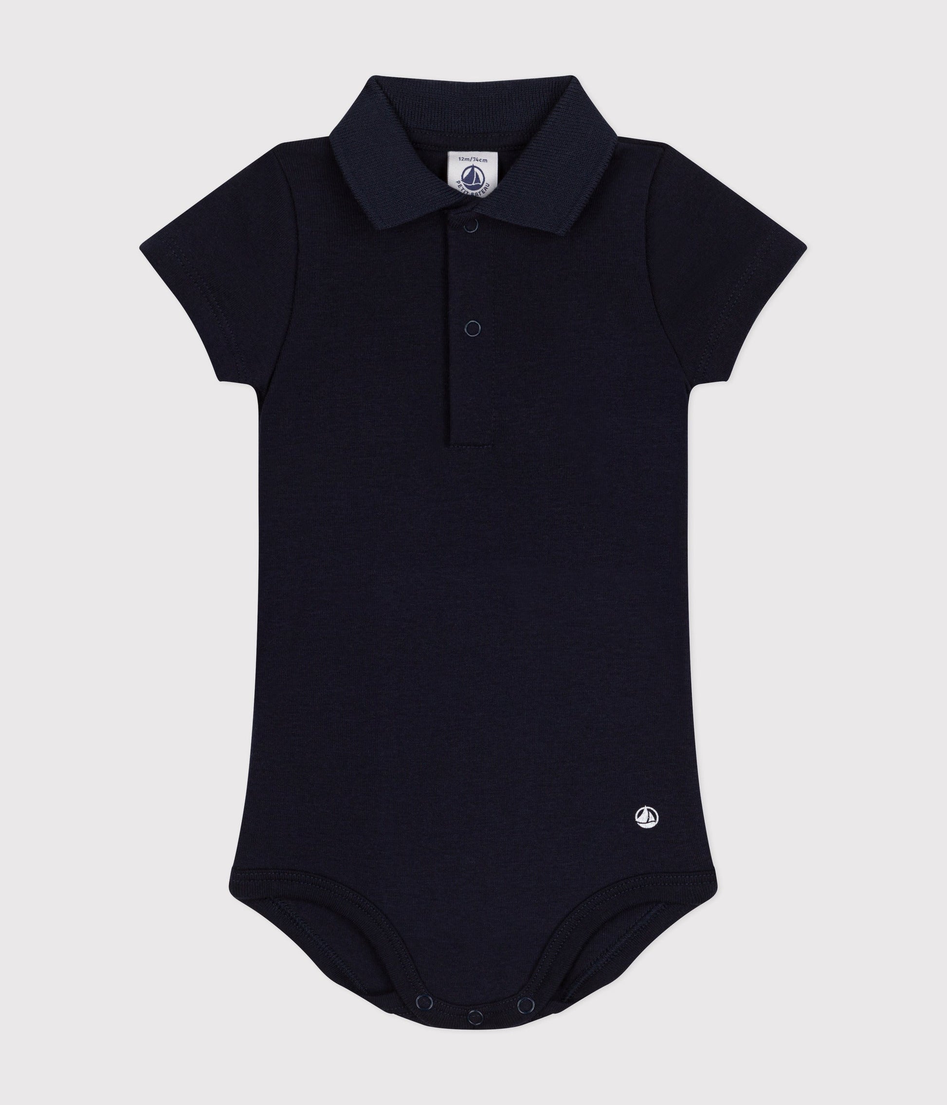 Body manches courtes bébé col polo en coton – F1