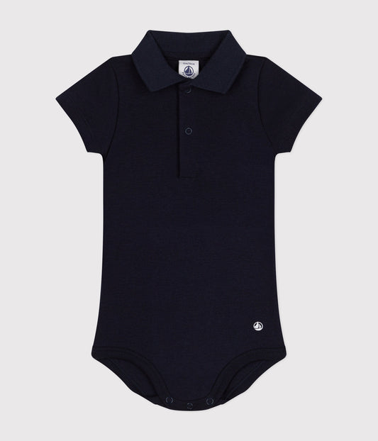 Body manches courtes bébé col polo en coton – F1