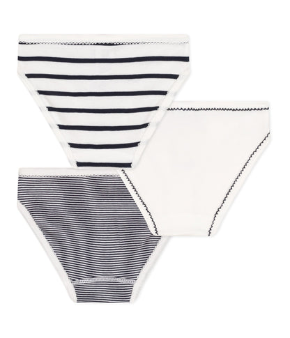 Lot de 3 culottes rayées petite fille – D