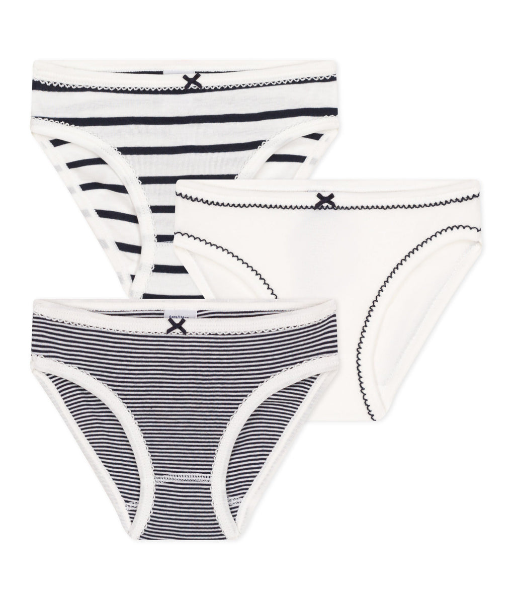 Lot de 3 culottes rayées petite fille – F
