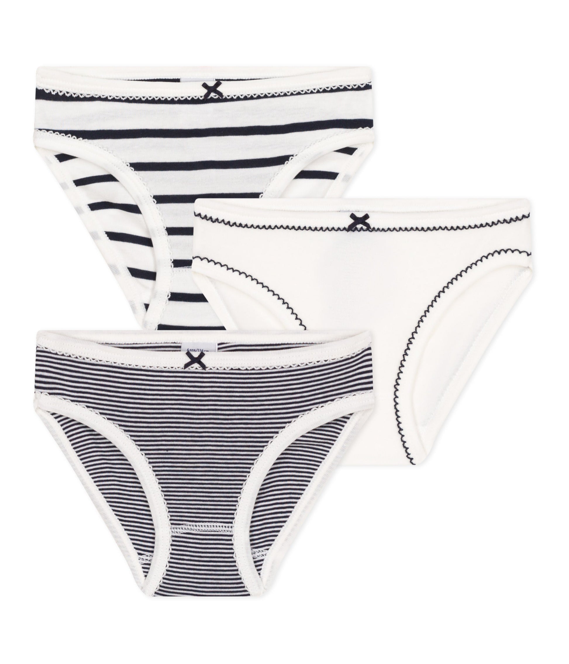 Lot de 3 culottes rayées petite fille – F