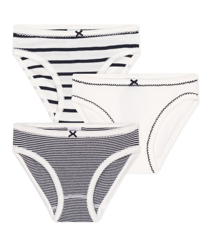 Lot de 3 culottes rayées petite fille – F