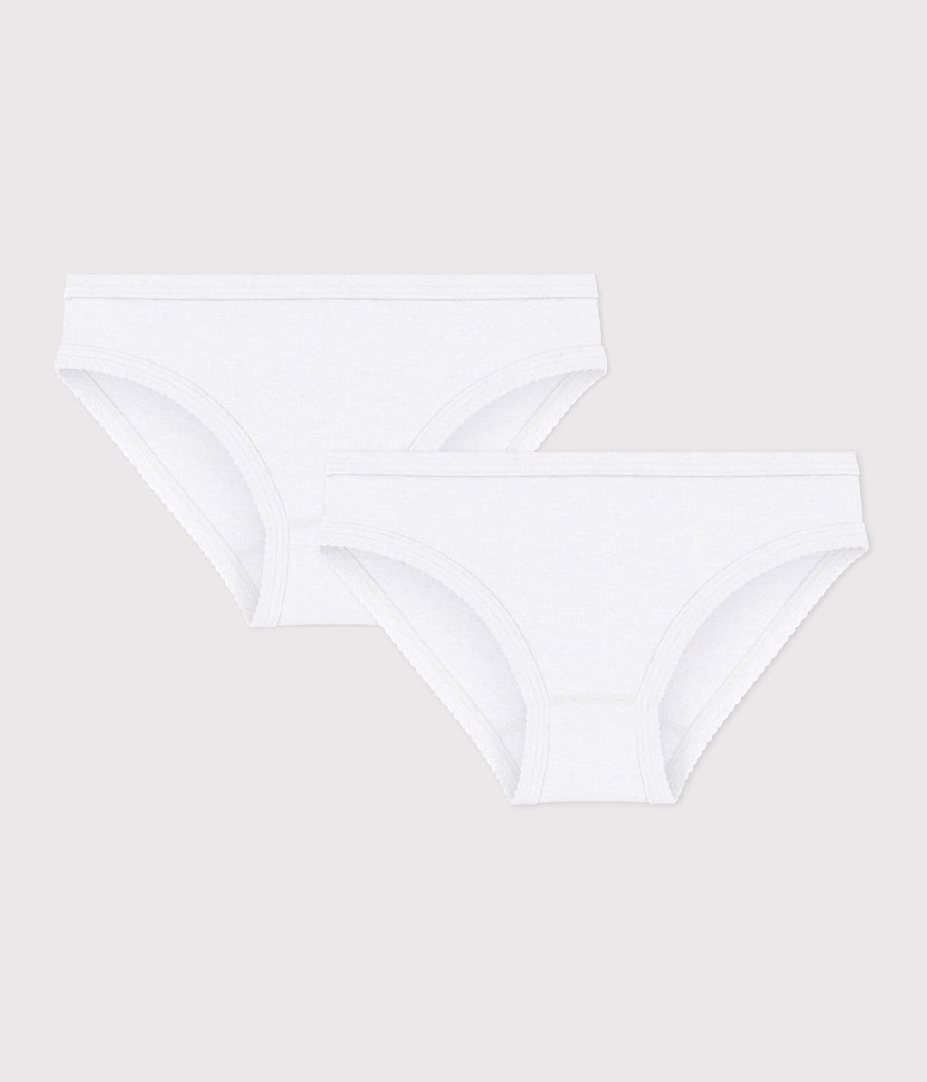 Lot de 2 culottes blanches petite fille – F