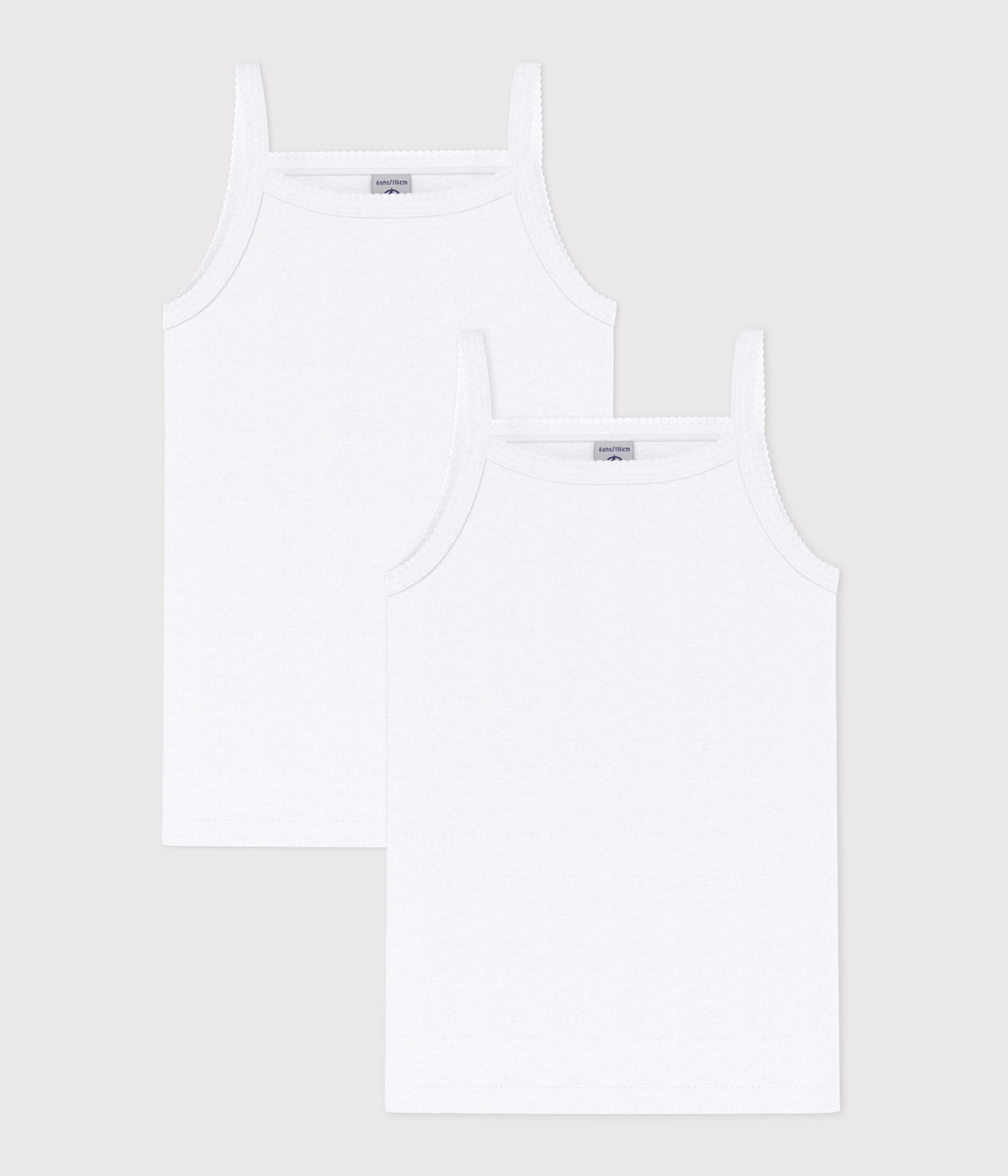 Lot de 2 chemises à bretelles blanches petite fille – F
